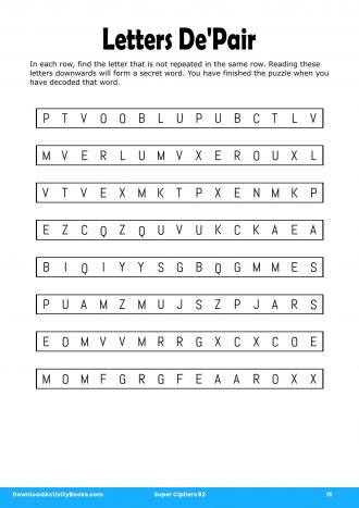 Letters De'Pair #15 in Super Ciphers 62