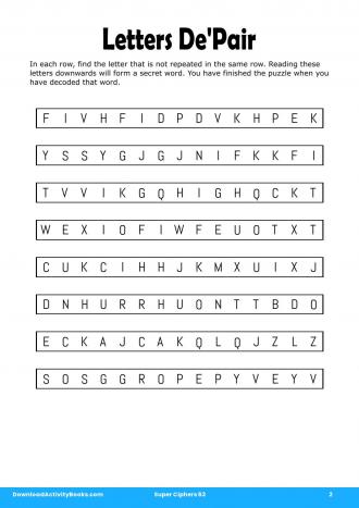 Letters De'Pair #2 in Super Ciphers 63
