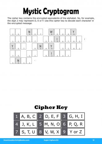 Mystic Cryptogram #12 in Super Ciphers 63