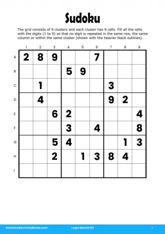 Sudoku #1 in Logic Master 63