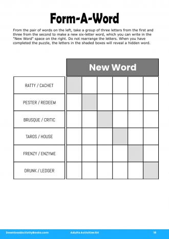 Form-A-Word #16 in Adults Activities 64