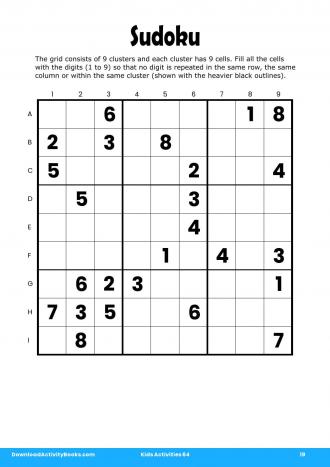 Sudoku #19 in Kids Activities 64