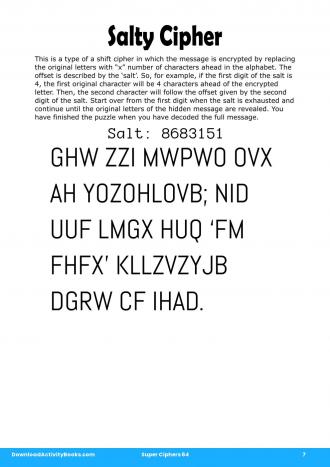 Salty Cipher in Super Ciphers 64
