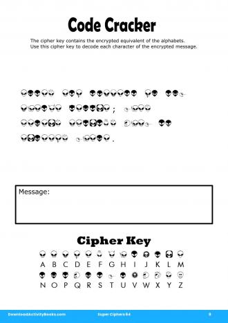 Code Cracker #9 in Super Ciphers 64