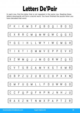 Letters De'Pair in Super Ciphers 64