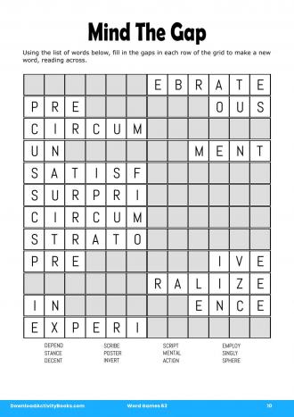 Mind The Gap #10 in Word Games 63