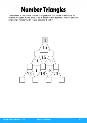 Number Triangles #13 in Teens Activities 9
