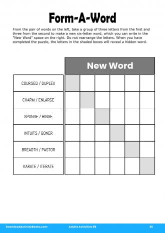 Form-A-Word #25 in Adults Activities 65