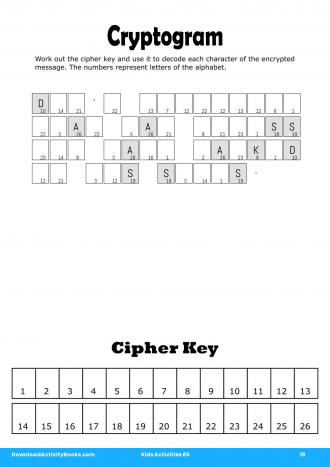 Cryptogram #19 in Kids Activities 65