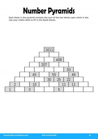 Number Pyramids #22 in Kids Activities 65