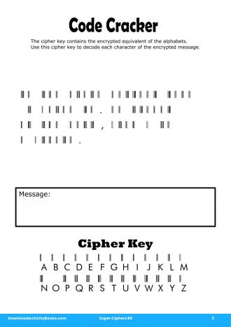 Code Cracker #3 in Super Ciphers 65