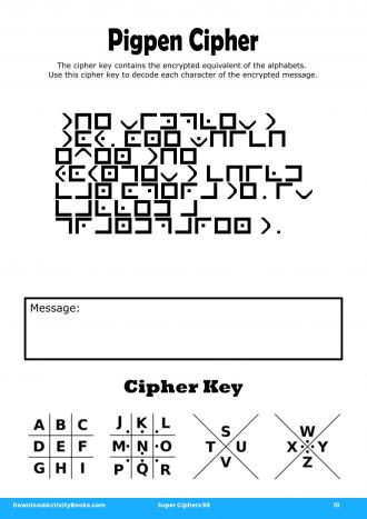 Pigpen Cipher #10 in Super Ciphers 65