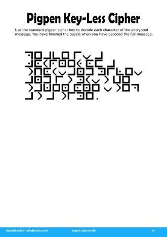 Pigpen Cipher #14 in Super Ciphers 65
