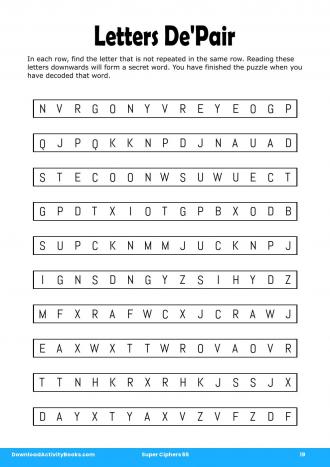 Letters De'Pair #19 in Super Ciphers 65