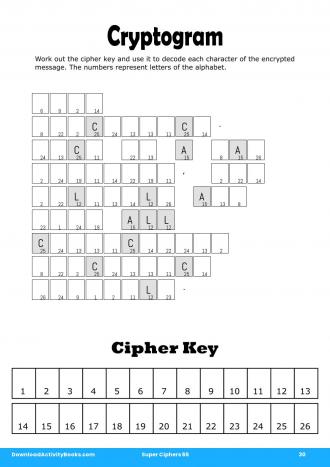 Cryptogram #30 in Super Ciphers 65