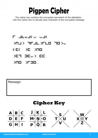 Pigpen Cipher #4 in Kids Activities 9