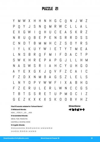 Word Search Power #21 in Word Search Power 16