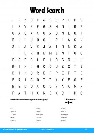 Word Search #17 in Kids Activities 9