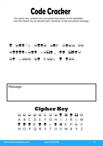 Code Cracker #13 in Super Ciphers 66