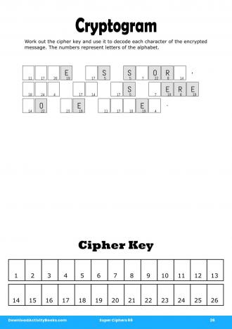 Cryptogram #26 in Super Ciphers 66