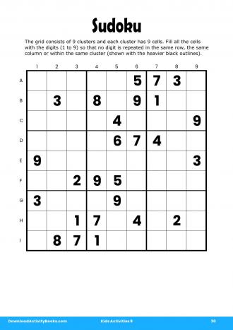 Sudoku #30 in Kids Activities 9