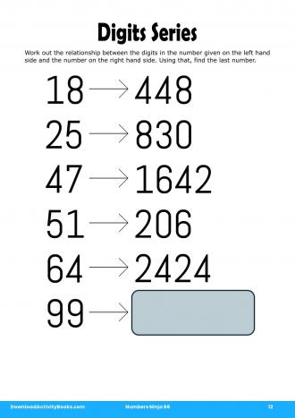 Digits Series in Numbers Ninja 66