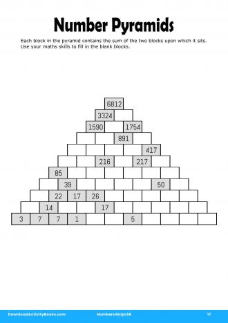 Number Pyramids #17 in Numbers Ninja 66