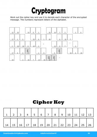 Cryptogram #30 in Adults Activities 67