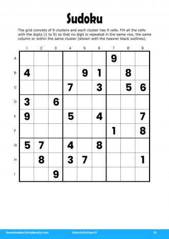 Sudoku #10 in Kids Activities 67