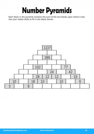 Number Pyramids #25 in Kids Activities 67
