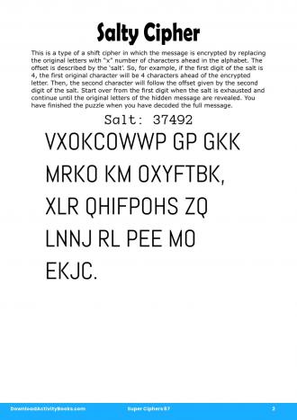Salty Cipher #2 in Super Ciphers 67