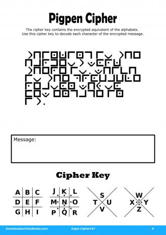 Pigpen Cipher in Super Ciphers 67