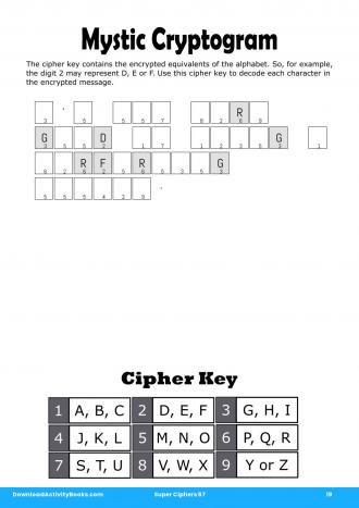 Mystic Cryptogram #19 in Super Ciphers 67