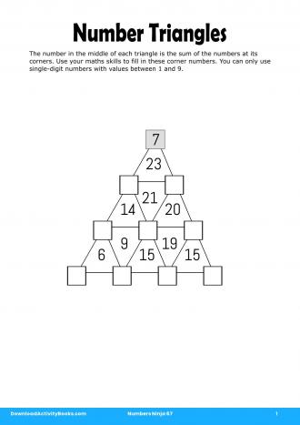 Number Triangles #1 in Numbers Ninja 67