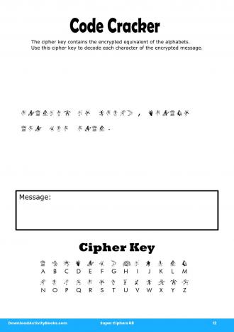 Code Cracker #12 in Super Ciphers 68