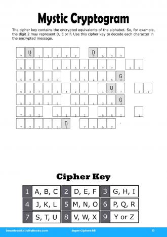 Mystic Cryptogram #13 in Super Ciphers 68