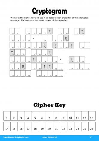 Cryptogram in Super Ciphers 68