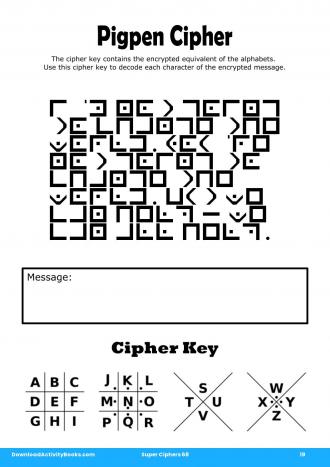 Pigpen Cipher #19 in Super Ciphers 68