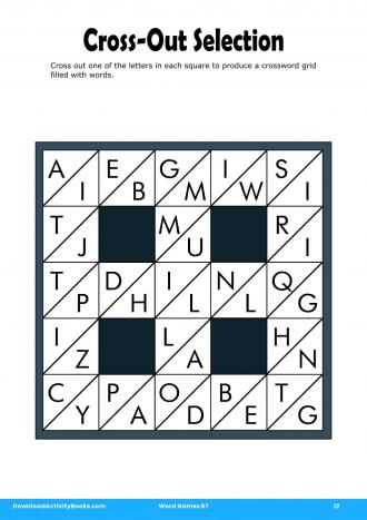 Cross-Out Selection in Word Games 67