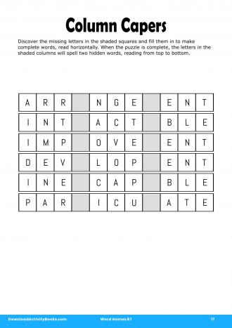 Column Capers in Word Games 67