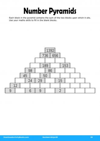 Number Pyramids in Numbers Ninja 68