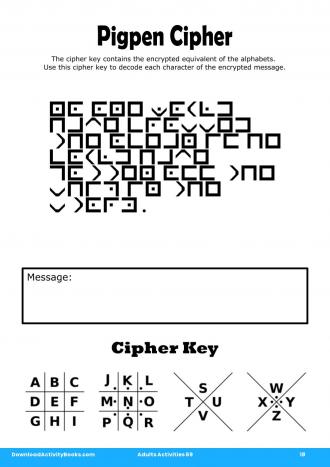 Pigpen Cipher #18 in Adults Activities 69