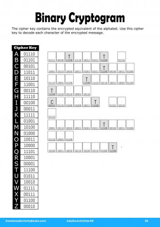 Binary Cryptogram in Adults Activities 69