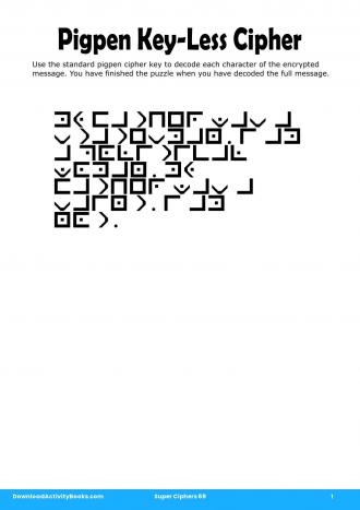 Pigpen Cipher #1 in Super Ciphers 69