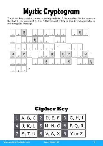 Mystic Cryptogram #13 in Super Ciphers 69