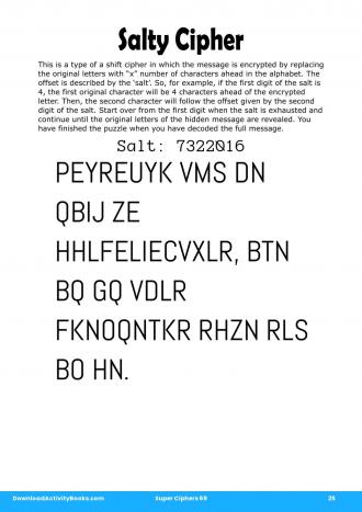 Salty Cipher #25 in Super Ciphers 69