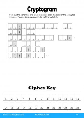Cryptogram #15 in Adults Activities 70