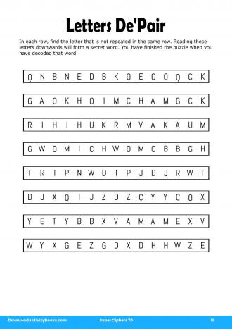 Letters De'Pair #19 in Super Ciphers 70