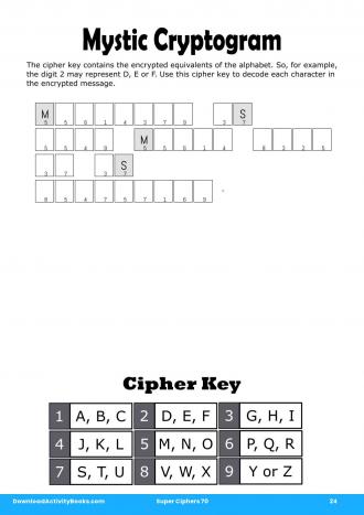 Mystic Cryptogram #24 in Super Ciphers 70