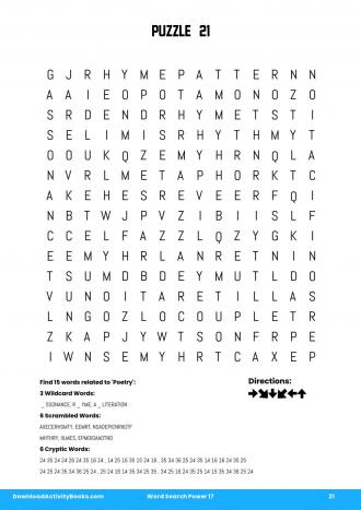 Word Search Power #21 in Word Search Power 17
